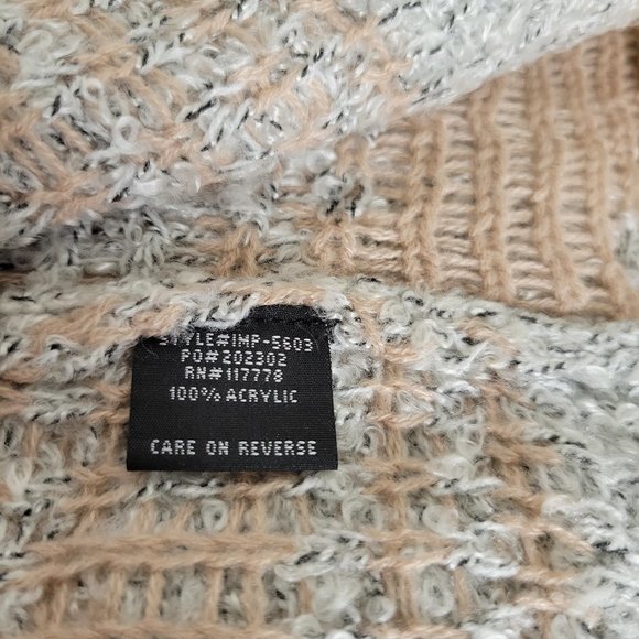 M. Fredric, size M, loose cardigan.  Light grey and mauve pink. NWOT. - Picture 11 of 14